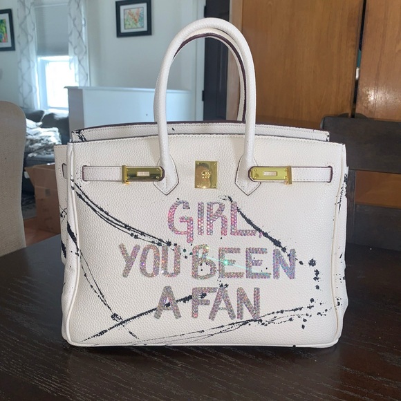 saturday house Handbags - Sonique Saturday House “Girl, You Been A Fan” Blinged Bag